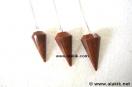 Red Jasper facetted pendulum